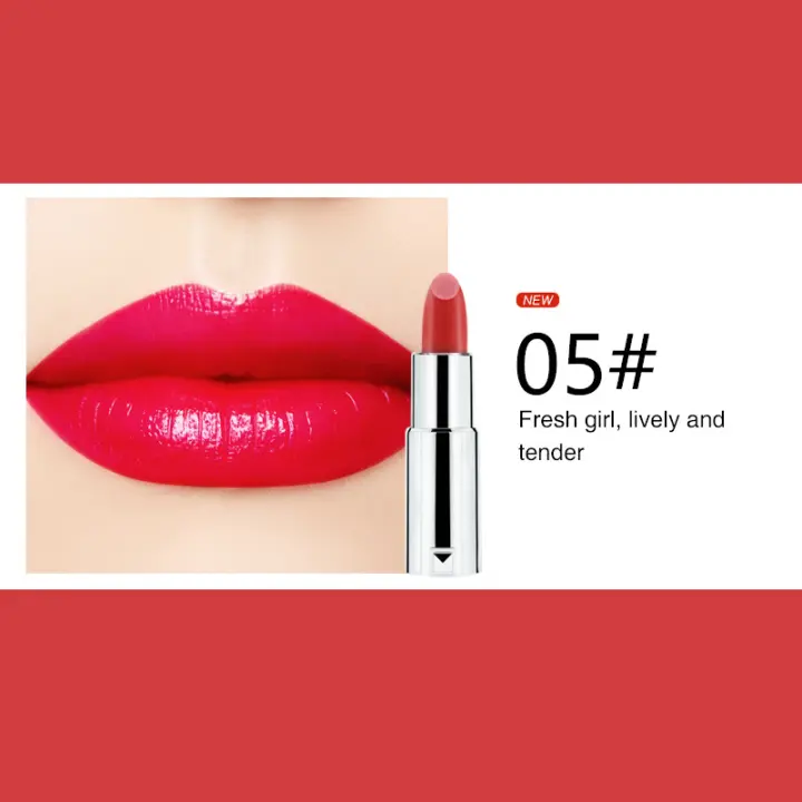 Bsimone Fashion Rainbow Tube Lipstick Hidratante y Blanqueamiento de larga duración Maquillaje para estudiantes Lápiz labial - 1