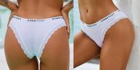 Bragas de algodón para mujer, ropa interior sexy de M-2XL, calada, con cinturón con letras, lencería de talla grande - details 2