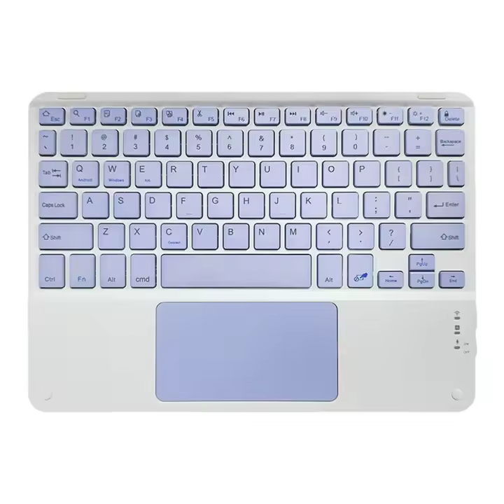 Teclado Bluetooth con panel táctil de 10 pulgadas Compatible con iPadOS, Android e IOS Inglés Púrpura - 1