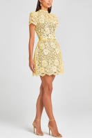 BUNO-Mini vestido de moda para mujer, manga corta con agujeros en las caderas, elegantes vestidos de playa para el verano 2025 - details 4
