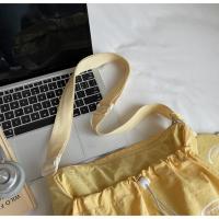 Bolso de hombro con cordón informal coreano, bolso cruzado plisado ligero de gran capacidad, bolso de viaje con cremallera de diseñador minimalista - details 4