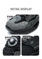 Zapatillas de trabajo con hebilla giratoria, zapatos protectores, zapatos de seguridad industrial a prueba de pinchazos, zapatos con punta de acero antigolpes - details 5