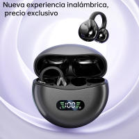 Auriculares deportivos inalámbricos con clip para la oreja, Bluetooth, resistentes al agua, control de voz, pantalla digital - details 4