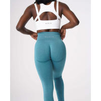 Leggings deportivos de cintura alta para mujer NVG de spandex con pantalones interiores suaves para ropa de gimnasio y fitness. - details 31