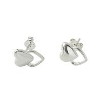 Andara Aretes de Doble Corazón de Plata Esterlina  Accesorio Casual de Ropa con Estilo Europeo y Americano Regalo de Joyería de Vacaciones - details 45