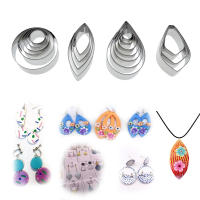 Herramienta de arcilla polimérica de 20 piezas, cortador redondo de acero inoxidable, molde de corte de cerámica artesanal para joyería colgante - details 0