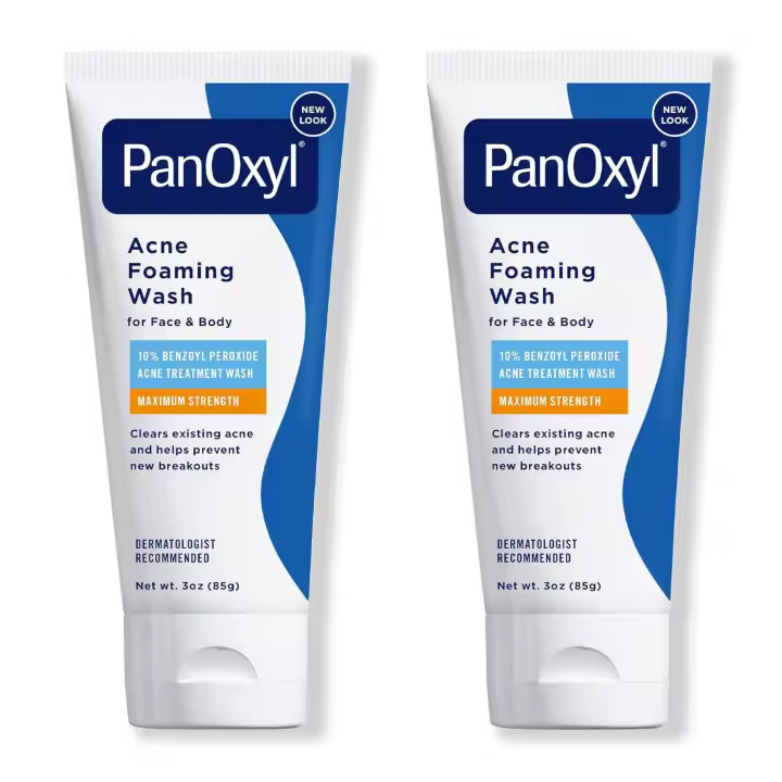 PanOxyl Acne Foaming Wash Peróxido de benzoilo 10% antimicrobiano de máxima potencia, 3 oz, paquete de 2 - 1