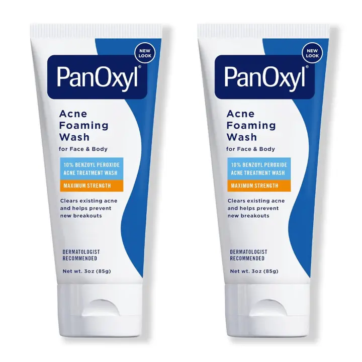PanOxyl Acne Foaming Wash Peróxido de benzoilo 10% antimicrobiano de máxima potencia, 3 oz, paquete de 2 - 1