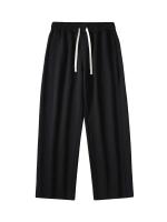 Pantalones de Rastrillo de Moda Coreana para Hombres Pantalones Casuales de Algodón con Cordón para Primavera Otoño Pantalones de Honda Rectos y Anchos - details 9