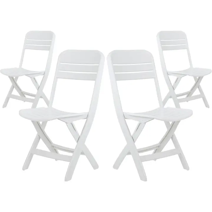 Pack 4 Sillas Plegables Blancas 52x40x82cm - 1