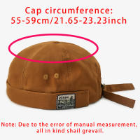 Men's Fashion Hip Hop Adjustable Metal Buckle Skull Cotton Brimless Hat Ideal Choice For Gifts - details 7