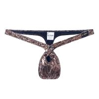 Calzoncillos de piel sintética con estampado de serpiente para Hombre, Tanga, ropa interior Sexy, bragas, bolsa de cintura baja, parte trasera en T - details 11