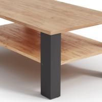 Mesa de sofá con estante, mesa de centro, mesa central, madera ecológica, diseño moderno, medidas: 100 x 60 cm - details 5