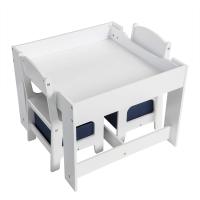 Infantiles Grupo de Asientos para Niños Muebles de Madera y MDF para Niños con Espacio de Almacenamiento Gris - details 5