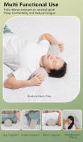 Almohada para el cuello para dormir, espuma viscoelástica, almohada para el cuello Cervical lavable con puntos de felpa para aliviar el dolor de cuello, almohada redonda multifuncional - details 3