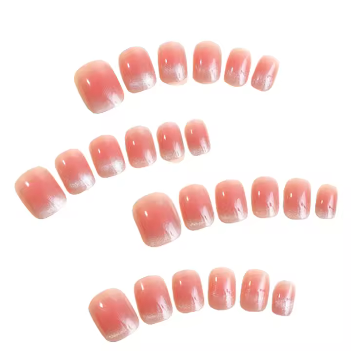 Uñas artificiales de Ojos de gato rosas, uñas postizas duraderas de cobertura completa para uñas, bricolaje en casa - 1