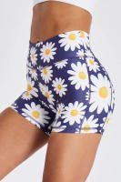 Nueva transfronteriza de Europa y Estados Unidos de la moda de dibujos animados de impresión pantalones cortos de cintura alta de elevación de la cadera de deportes fitness running yoga pantalones de tres cuartos femeninos - details 3