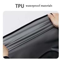 Delantal de trabajo resistente al aceite de PVC para el hogar, impermeable, Negro transparente, delantales de limpieza a prueba de suciedad - details 5