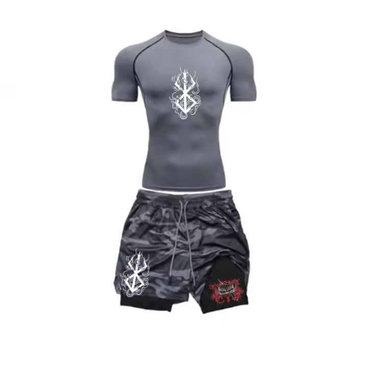 2025 nueva moda de verano busine spor para hombres de dos piezas fiesta corriendo mangas cortas casuales - 1