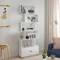 Estantería de Almacenamiento Elegante en Forma de S de 6 Niveles con Puertas - details 1
