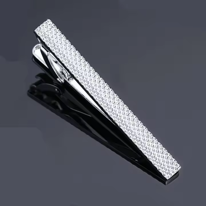 Clip de corbata de cobre con diseño floral mate Elegante para trajes de negocios y bodas - 1