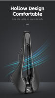 Asiento de Bicicleta Profesional WEST BIKING Ultraligero Hueco de Cuero Suave para Carreras de Bicicletas de Montaña y Carretera - details 32