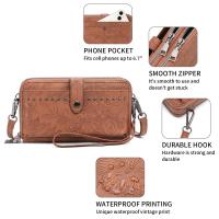 Nuevo Bolso cruzado Retro Impreso de la Mujer, Cartera Bohemio Mujeres de Embrague, Cuadrado Vertical - details 6