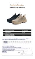Zapatos de Seguridad Inflexibles Punta de Acero, Botas de Trabajo Anti-Golpes y Anti-Pinchazos, Zapatos Protectores Bajos con Aislamiento para Soldador de 6KV Zapatillas de Moda para Hombres - details 4