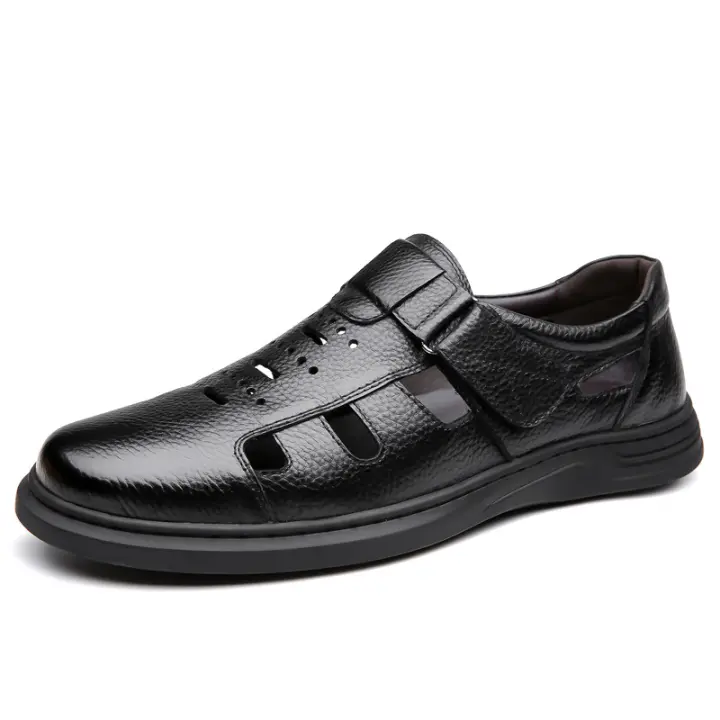 Sandalias de piel para hombre de verano. Trekking, Playa. Plantilla acolchada de microfibra. - 1