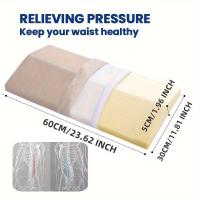 Cojín de espuma con soporte lumbar ergonómico, lavable en máquina, funda desmontable, firme, suave para dispositivos multimedia - details 18