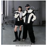 Chaqueta de piel sintética para hombre de otoño e invierno, cortavientos acolchado, abrigo Bomber de motociclista para mujer - details 13