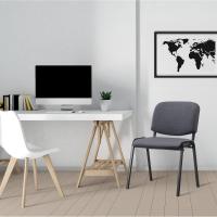Silla de Visitas Ken en Tela I Silla de Conferencias Apilable I Silla de Reuniones con Capacidad máx. 120 kg I Color:, Color:Gris - details 3