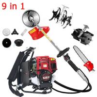 Cortador de cepillo de mochila 9 en 1, cortador de césped con motor de gasolina GX35 de 4 tiempos y 35cc, Mini cultivador - details 9