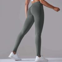 Pantalones de yoga sin costuras para mujer, monos deportivos de cintura alta para gimnasio cruzado, monos de entrenamiento para correr - details 24