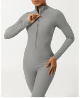 Traje de Yoga de Manga Larga con Cremallera Fitness One-piece de Alta Resistencia, Secado Rápido, Transpirable Camiseta Deportiva para Mujeres Primavera/Verano - details 4