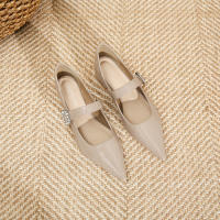 Zapatos planos de tacón bajo con punta de diamantes de imitación, zapatos de mujer - details 22