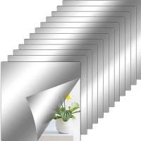 Pegatinas de Espejo Flexible Autoadhesivas 8/12pcs Decoración de Pared 3D para Hogar Dormitorio - details 0