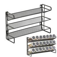 Organizador de especias de 3 niveles, soporte de hierro para encimera, armario, despensa, puerta de pared, 21 botellas - details 1