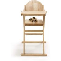 Trona Plegable de Madera, Natural, Silla alta para bebé y niño pequeño, Preensamblada, Elegante, Práctica y Ahorro de Espacio - details 0