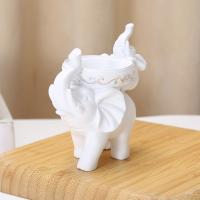 Bonito candelabro con forma de elefante, candelabro artesanal de resina hecho a mano, candelabro de elefante, divertidas velas perfumadas de estilo europeo - details 11