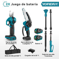 YOFIDRA-motosierra eléctrica telescópica sin escobillas, podadora escalable 3 en 1, tijeras de corte, herramienta de jardín para pasadores de batería Makita - details 9