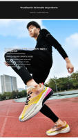 Las zapatillas para correr para hombre ligeras y transpirables, con plantillas inflables que absorben los golpes y amortiguan, son cómodas y duraderas. - details 12