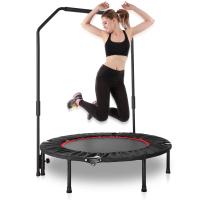 Mini trampolín plegable, trampolín de ejercicio con mango ajustable, trampolín reboteador para adultos fitness, trampolín interior - details 2
