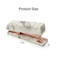 Suministros de oficina grapadora de mármol de color dorado 26/6 grapadora manual de oro rosa papelería máquina de encuadernación al por mayor alicates de escritorio para oficina - details 1