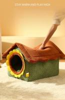 Casa de invierno para gatos, casa oculta para gatos, Habitats, perrera para interiores, cama para dormir para mascotas pequeñas, tienda de campaña para perros, camas y muebles - details 1