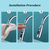 Aireador de grifo de cocina de 3 modos, adaptador extensor de grifo antisalpicaduras para baño, rociador de lavabo, ahorro de agua, boquilla de filtro de grifo - details 2