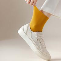 Calcetines coreanos simples para niñas, calcetines de tubo medio de Color sólido de verano con cualquier corte, calcetines para mujer - details 3