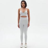 Conjunto de yoga de cintura alta para mujer, sujetador deportivo transpirable, mallas, equipo de fitness para levantamiento de pecho - details 23