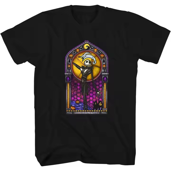 Camiseta de pesadilla antes de Navidad de Jack, vidriera - 1