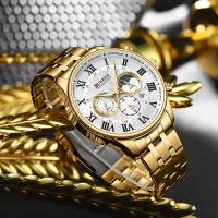 Reloj de Cuarzo CURREN 8427 Diseño de Negocios Elegante para Hombres Correa de Acero Inoxidable - details 12